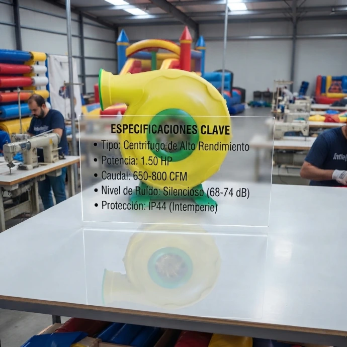 Motor blower profesional incluido con cada inflable Saltasina