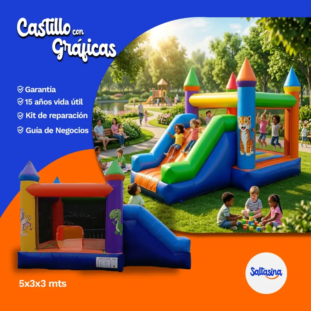 CASTILLO CON RESBALADERA (GRÁFICAS) 5X3X3 MTS