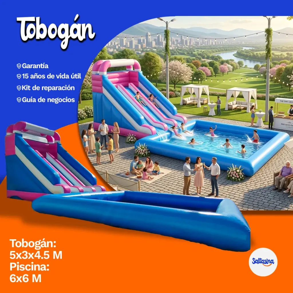 [TBGN-SPISC-02] TOBOGÁN INFLABLE CON PISCINA 5X3X4.50 M (PISCINA)