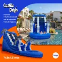 TOBOGÁN CON PISCINA DELFÍN 7X3X4,5 MTS